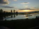 Закат на фоне некоего водоема и Байкала