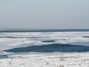 Рваные льды на море